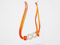 Colar/gargantilha laranja infinito - REF: G1109CL
